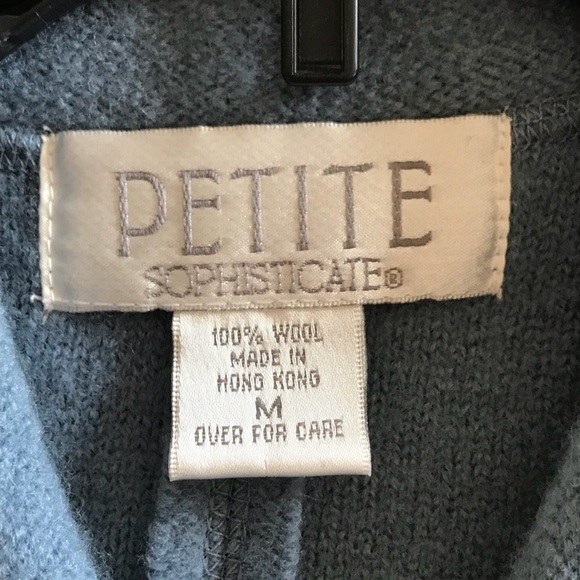 Light blue Petite Sophisticate blazer. - Picture 3 of 3